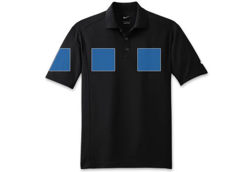 Custom embroidered polo decoration locations